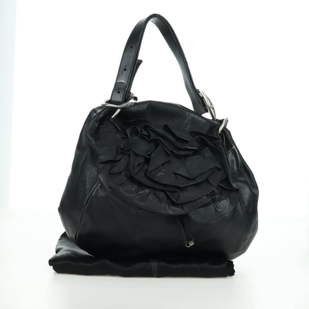 Saint Laurent Leather Shoulder Bag Black